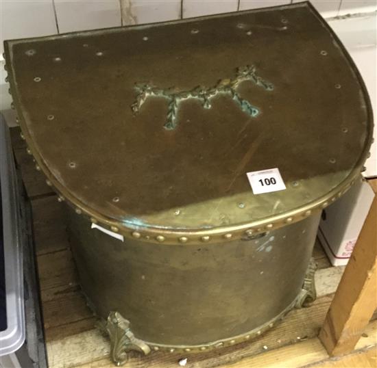 Brass coal bin